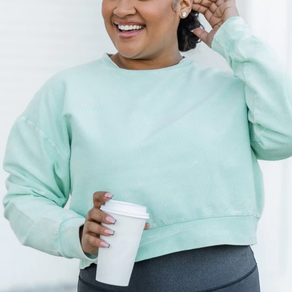 NWT Wild Fable Women's Long Sleeve Cropped Crew Neck Sweatshirt